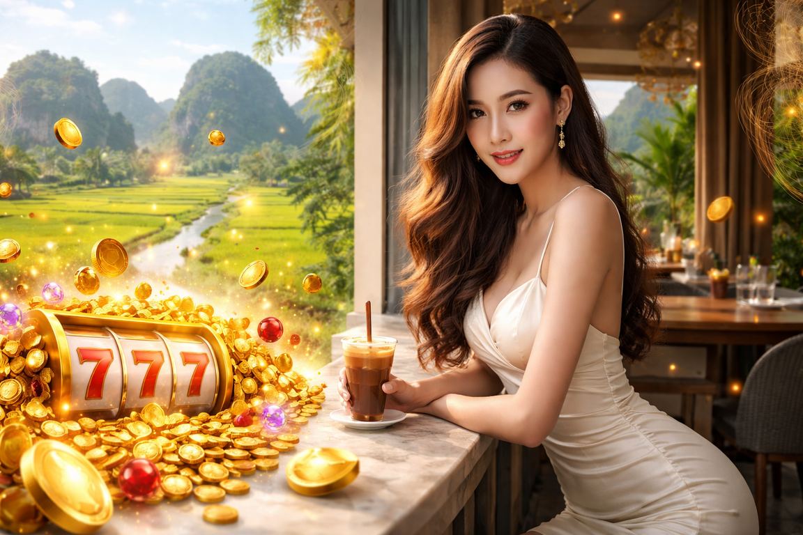 Người dùng tại Ninh Bình thư giãn với điện thoại và ly cà phê trong buổi chiều cuối tuần